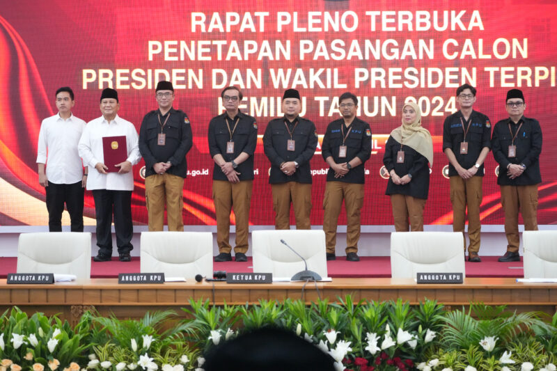 KPU Tetapkan Presiden dan Wakil Presiden Terpilih 2024-2029 – KPU